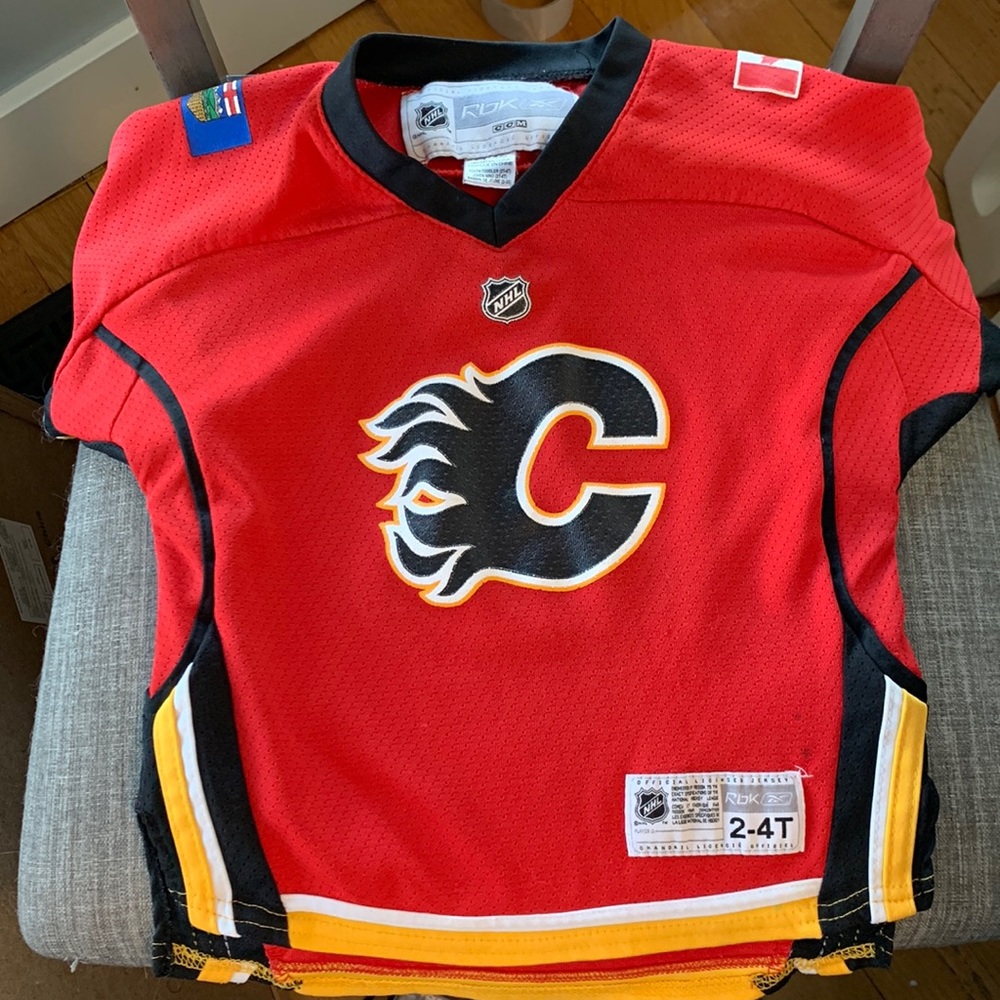 Calgary Flames Iginla 12 Toddler Kid Jersey - 2T - 4T size